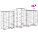 Vidaxl Gabions 2 PCS Buet 300x50x120 140 cm jern