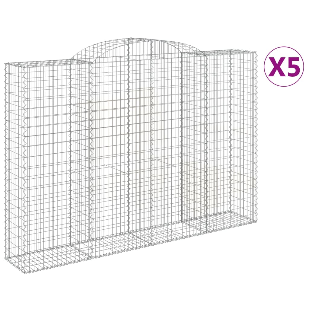 Vidaxl Gabions 5 PCS Buet 300x50x200 220 cm jern