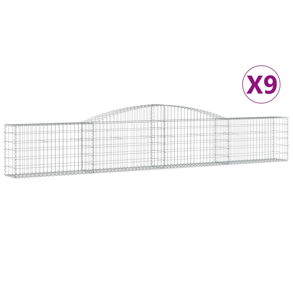 Vidaxl Gabions 9 PCS Buet 400x30x60 80 cm jern