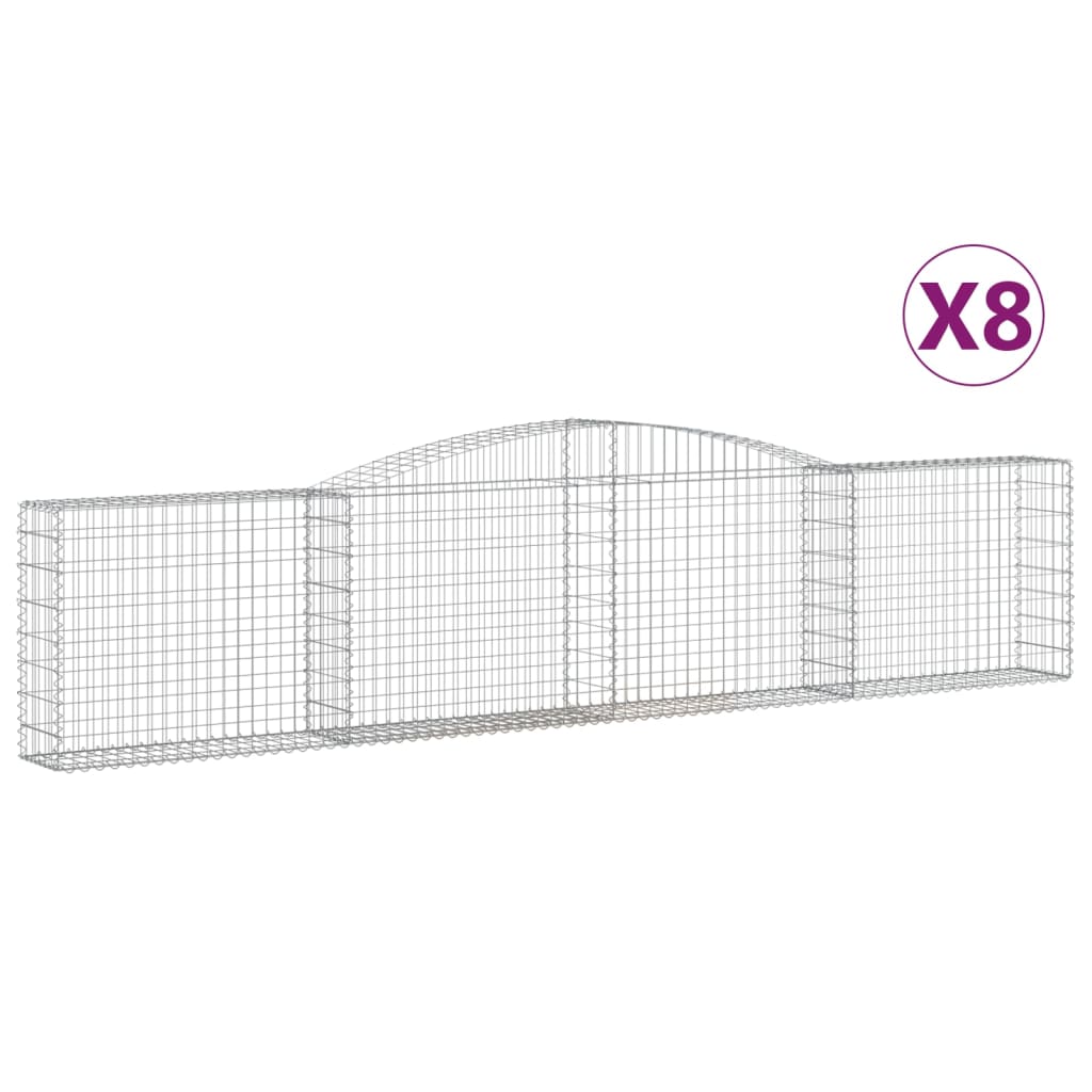 Vidaxl Gabions 8 PCS Buet 400x30x80 100 cm jern