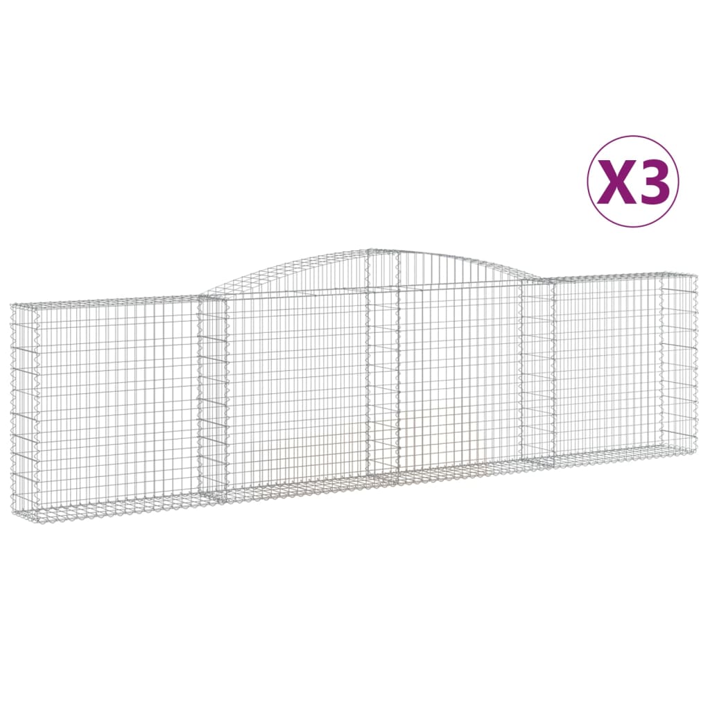 Vidaxl Gabions 3 PCS Buet 400x30x100 120 cm jern