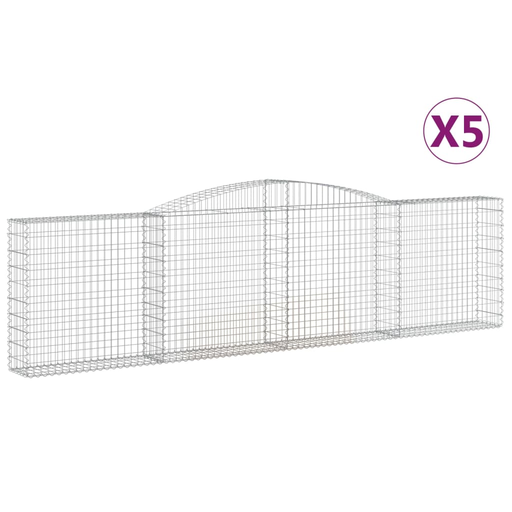 Vidaxl Gabions 5 pcs Buet 400x30x100 120 cm jern