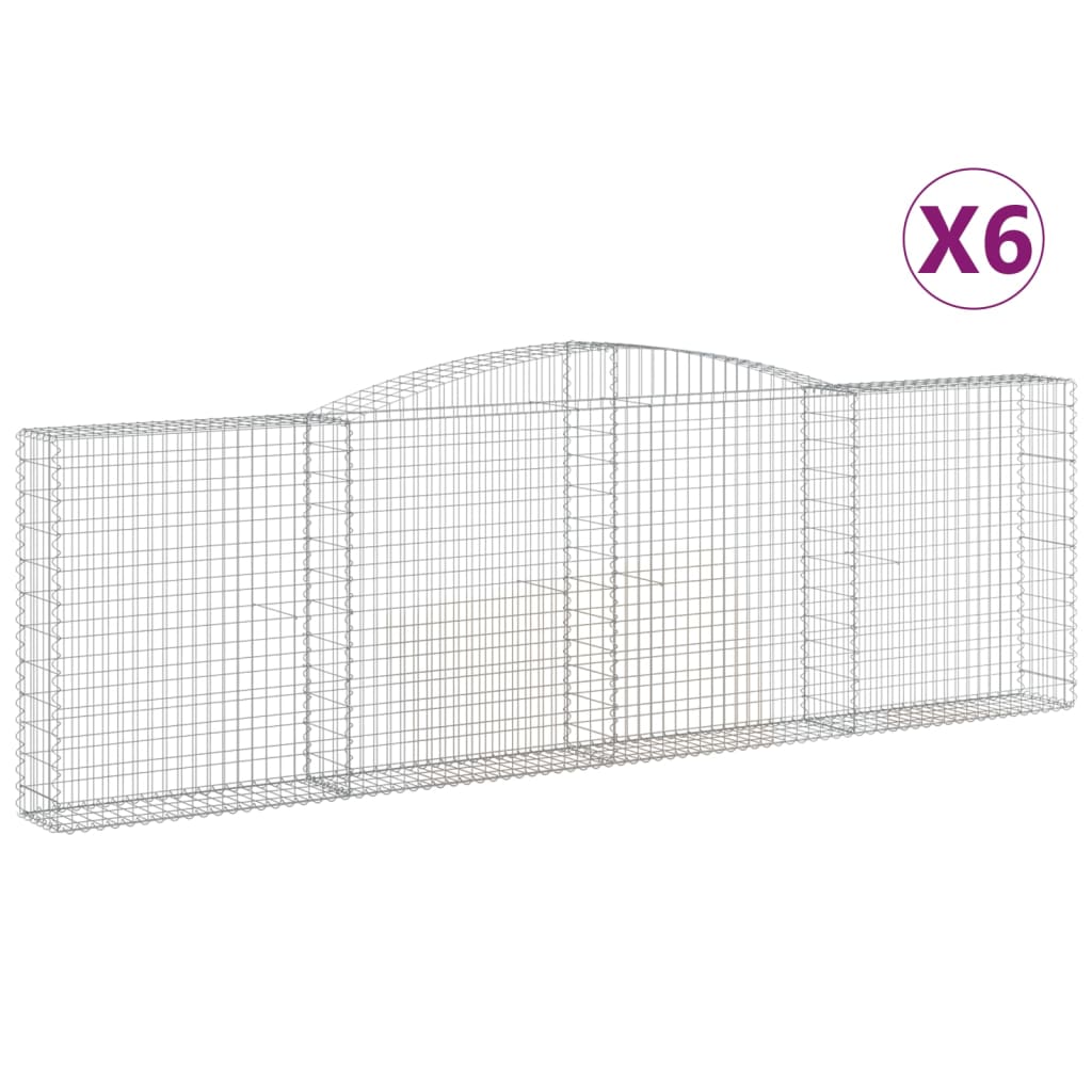 Vidaxl Gabions 6 PCS Buet 400x30x120 140 cm jern
