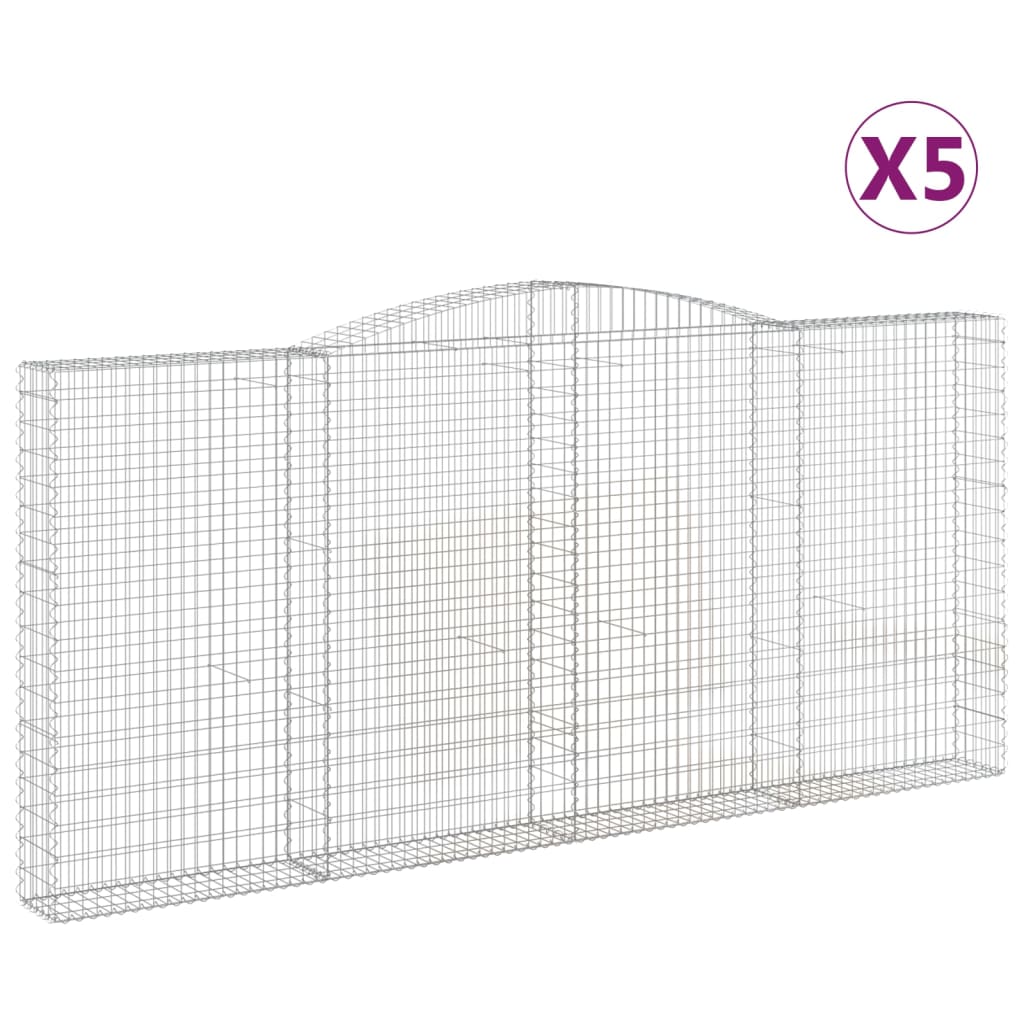 Vidaxl Gabions 5 PCS Buet 400x30x180 200 cm jern
