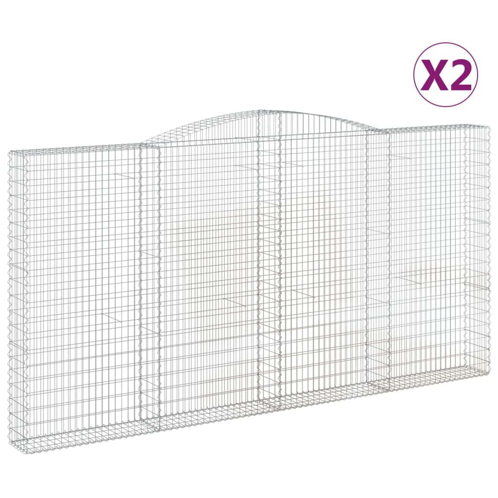 Vidaxl Gabions 2 PCS Buet 400x30x200 220 cm jern