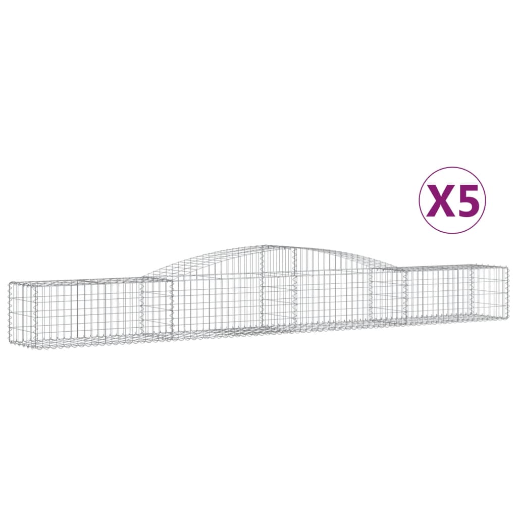 Vidaxl Gabions 5 PCS Buet 400x50x40 60 cm jern
