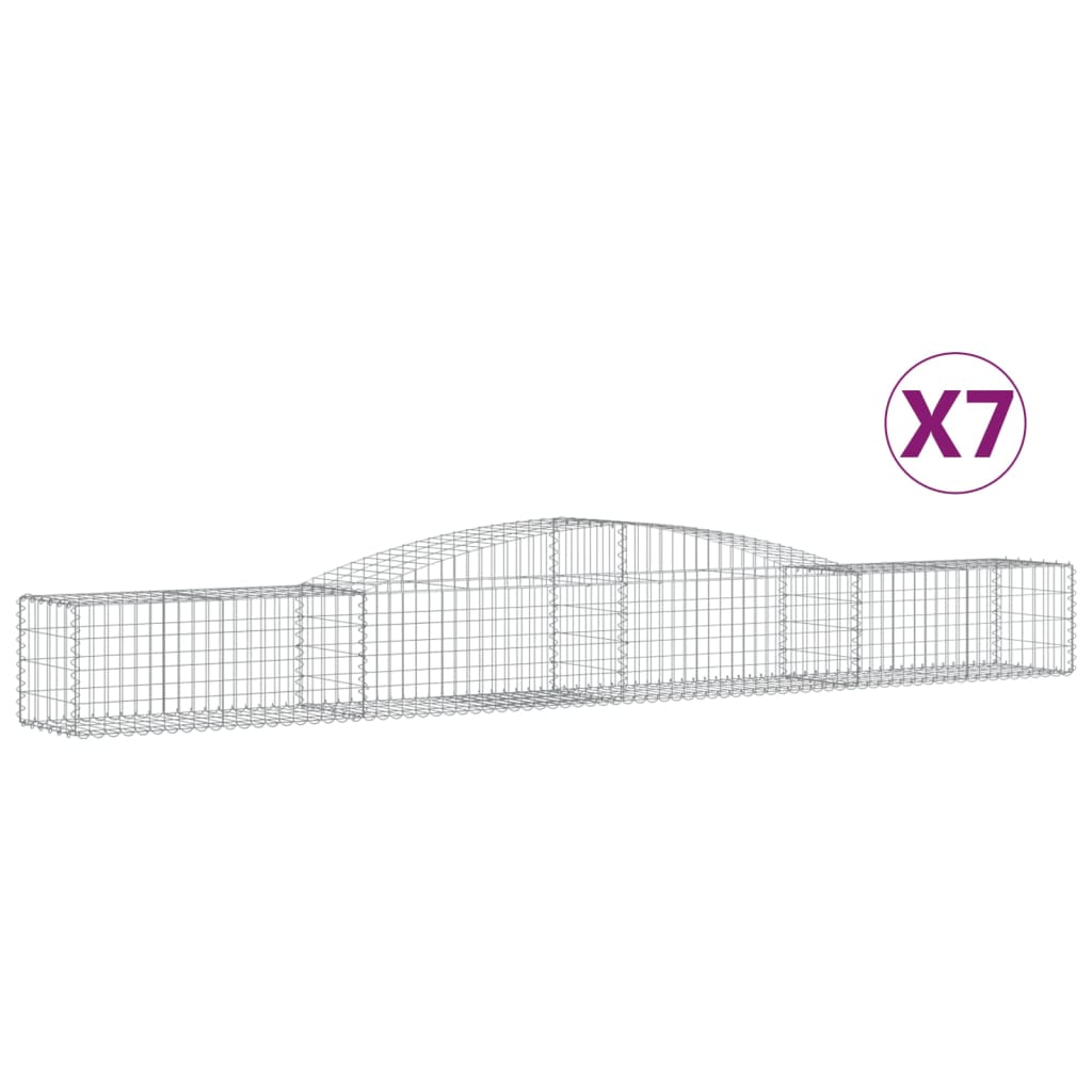 Vidaxl Gabions 7 PCS Buet 400x50x40 60 cm jern