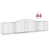 Vidaxl Gabions 4 PCS Buet 400x50x80 100 cm galvaniseret jern