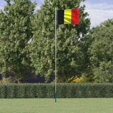 Vidaxl flag med flagstang Belgien 6,08 m aluminium