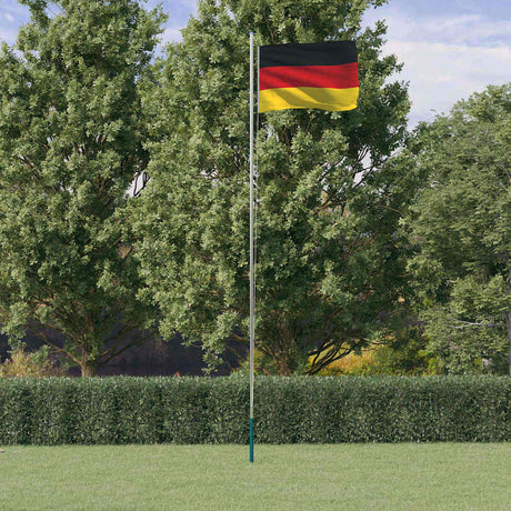 Vidaxl flag med flagstang Tyskland 6,08 m aluminium