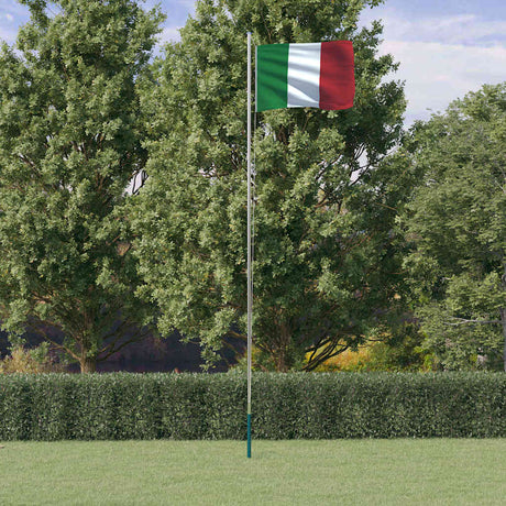 Vidaxl flag med flagstang Italien 6,08 m aluminium