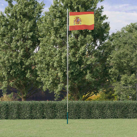 Vidaxxl flag med flagstang Spanien 6,08 m aluminium