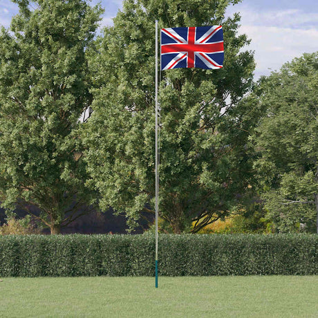 VidaXL flag med flagstang Storbritannien 6,08 m aluminium