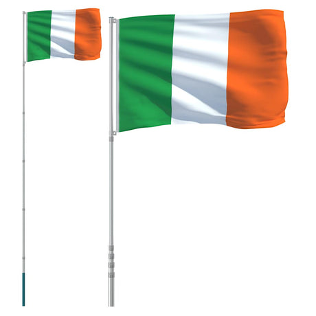 Vidaxl flag med flagstang Irland 5,5 m aluminium