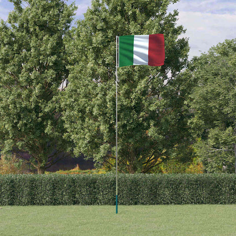 Vidaxl flag med flagstang Italien 5,5 m aluminium