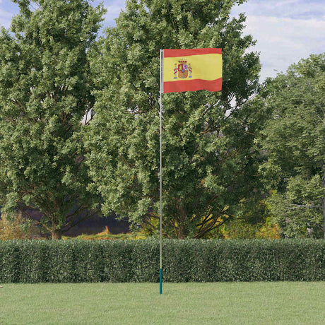 Vidaxxl flag med flagstang Spanien 5,5 m aluminium