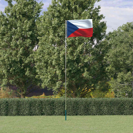 Vidaxl flag med flagstang Tjekkiet 5,5 m aluminium