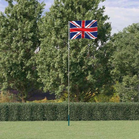VidaXL flag med flagstang Storbritannien 5,5 m aluminium