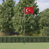 Vidaxl vlag met vlaggenmast turkije 5,5 m aluminium