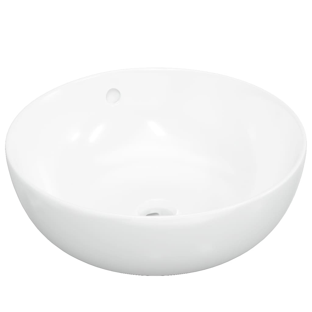 Vidaxx Washbasin 44x17 cm rund keramisk hvid