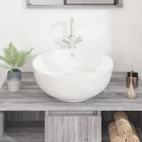 Vidaxx Washbasin 44x17 cm rund keramisk hvid