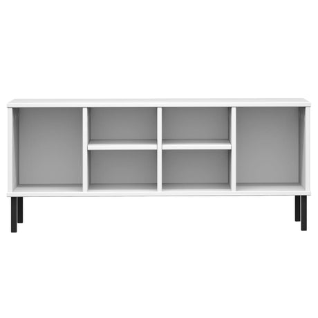 Vidaxl sko rack med metalben Oslo 106x35x45 cm fyrretræ hvid