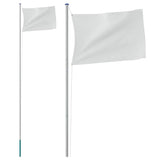 Vidaxl flagstang delbar 6,08 m aluminium sølvfarvet