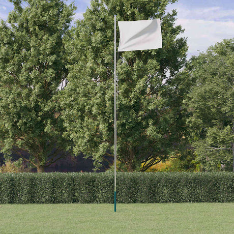 Vidaxl flagstang delbar 6,08 m aluminium sølvfarvet