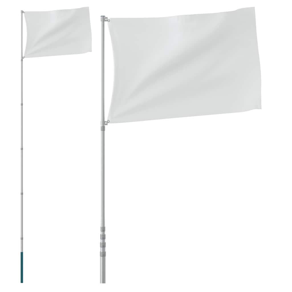 Vidaxx flagstang teleskopisk 5,5 m aluminium sølvfarvet