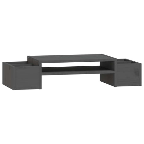 Vidaxx Monitor Stand 70x27,5x15 cm Solid fyrretræ grå