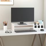 Vidaxl monitorstandaard 50x24x16 cm massief grenenhout wit