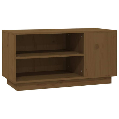 Vidaxl tv-meubel 80x35x40,5 cm massief grenenhout honingbruin