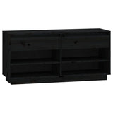 Vidaxx skoskab 110x34x52 cm Solid fyrretræ sort
