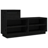 Vidaxx skoskab 110x34x61 cm Solid fyrretræ sort