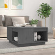 Vidaxl salontafel 60x61x32,5 cm massief grenenhout grijs