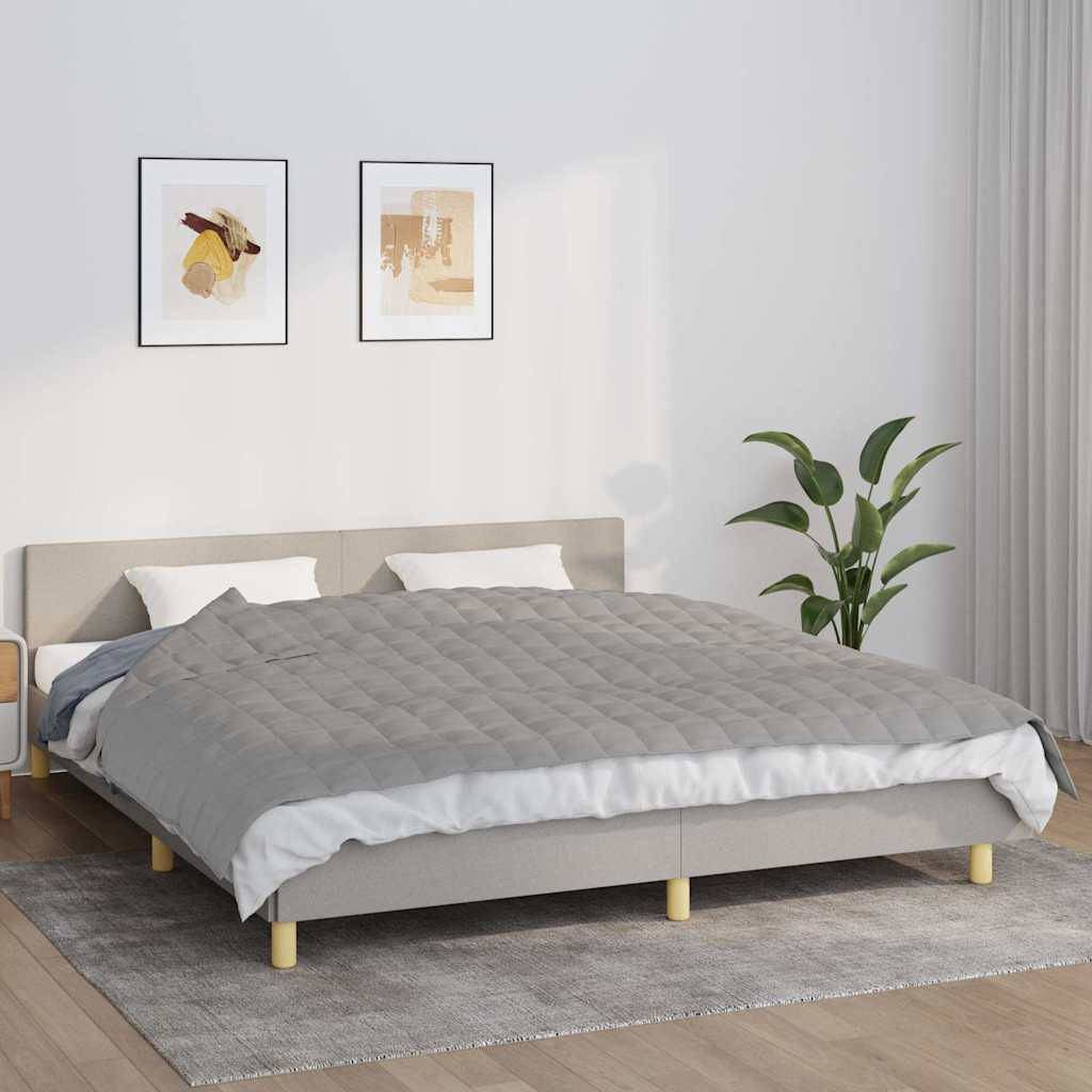 Vidaxx vægtet tæppe 155x220 cm 7 kg stof grå