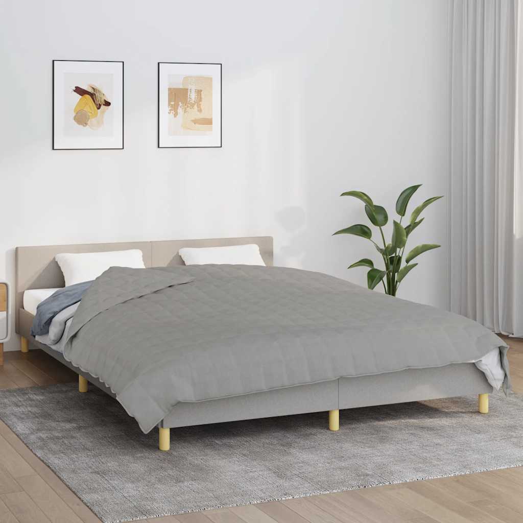 Vidaxx vægtet tæppe 200x225 cm 9 kg stof grå