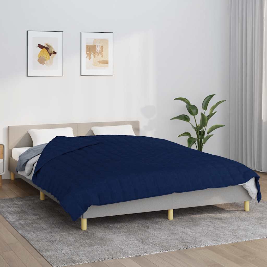 Vidaxx vægtet tæppe 200x225 cm 9 kg stof blåt