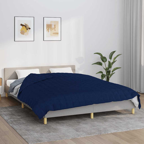 Vidaxx vægtet tæppe 200x225 cm 13 kg stof blåt