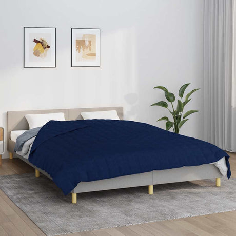 Vidaxx vægtet tæppe 220x235 cm 15 kg stof blåt