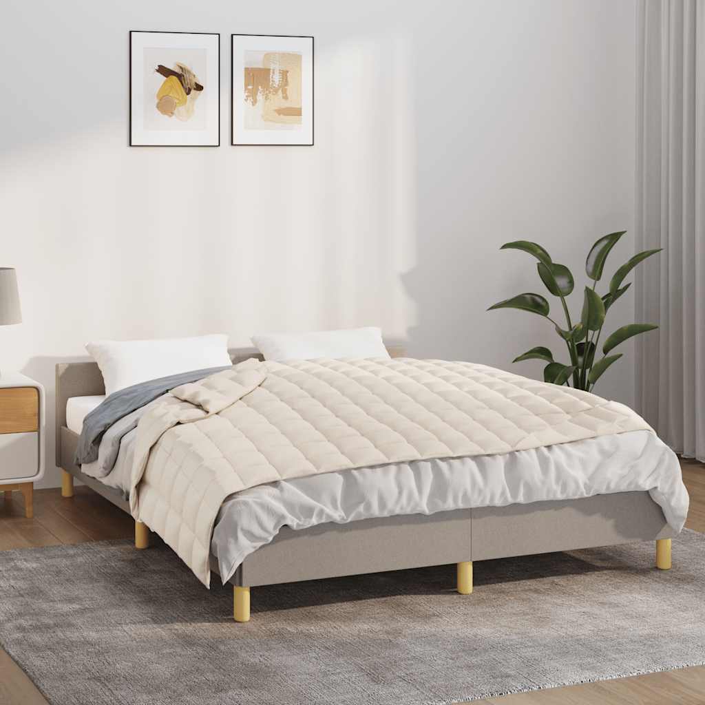 Vidaxx vægtet tæppe 150x200 cm 7 kg stof Lyscreme