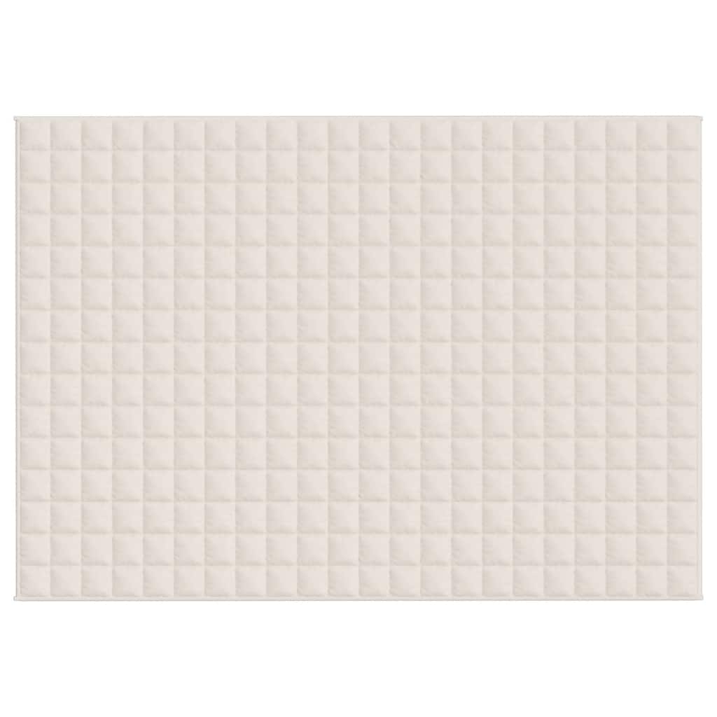 Vidaxx vægtet tæppe 155x220 cm 7 kg stof Lyscreme
