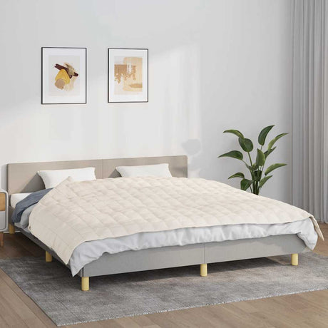 Vidaxx vægtet tæppe 155x220 cm 7 kg stof Lyscreme