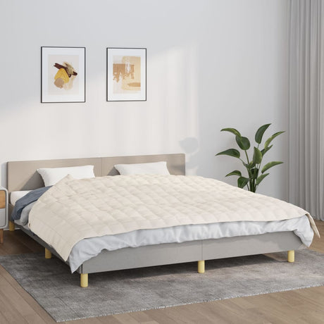 Vidaxx vægtet tæppe 155x220 cm 11 kg Stof Lyscreme