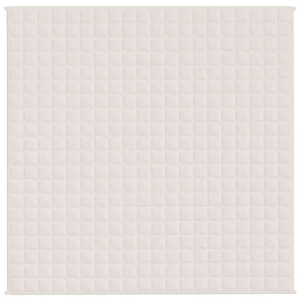 Vidaxx vægtet tæppe 200x200 cm 9 kg stof let fløde fløde