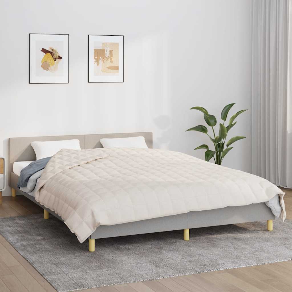 Vidaxx vægtet tæppe 200x200 cm 9 kg stof let fløde fløde