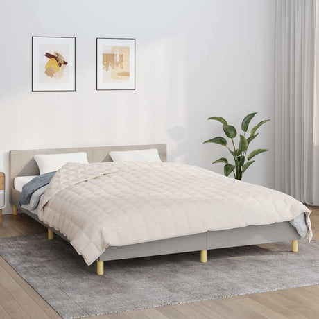 Vidaxx vægtet tæppe 200x225 cm 13 kg stof Lyscreme