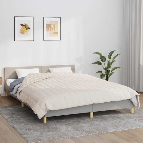 Vidaxx vægtet tæppe 220x235 cm 15 kg stof Lyscreme