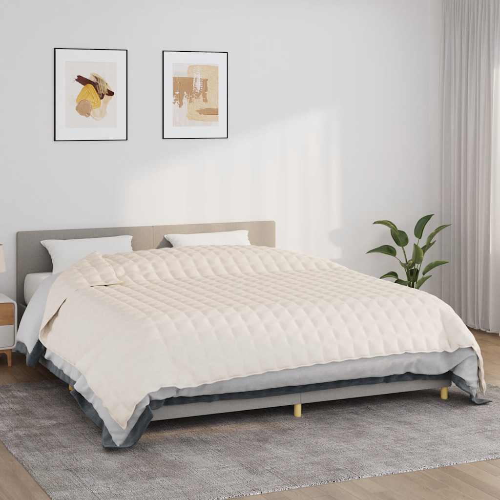 Vidaxx vægtet tæppe 220x260 cm 15 kg stof Lyscreme