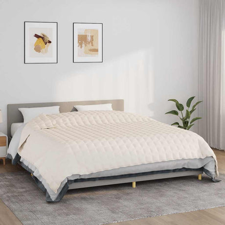 Vidaxx vægtet tæppe 220x260 cm 15 kg stof Lyscreme
